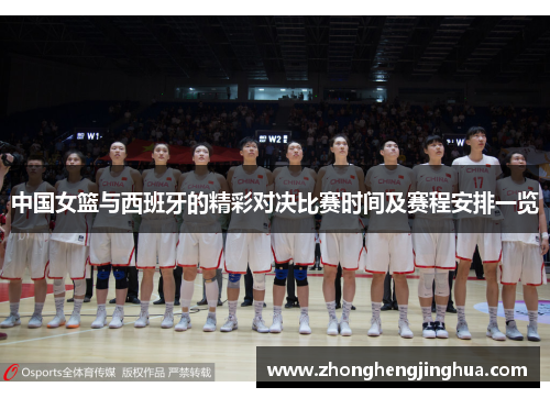 中国女篮与西班牙的精彩对决比赛时间及赛程安排一览